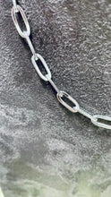 Load and play video in Gallery viewer, Sterling Silver 5.5mm Paper Clip Link Chain
